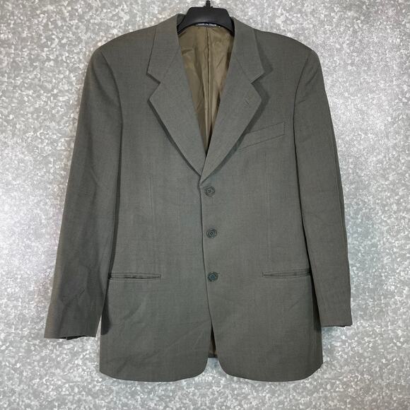 Giorgio Armani Men's Gray Single Breasted Wool Sports Coat - Preppy Suit Jacket - Picture 1 of 8